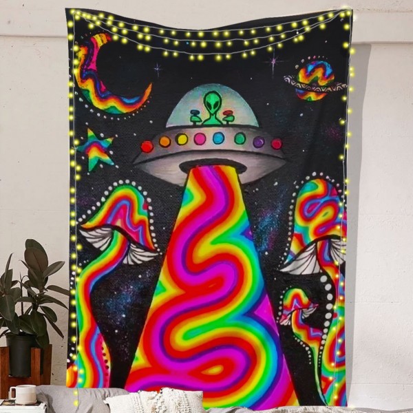 Psychedelic UFO Tapestry