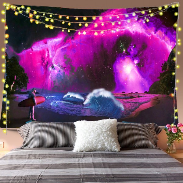 Surfing Astronaut Tapestry