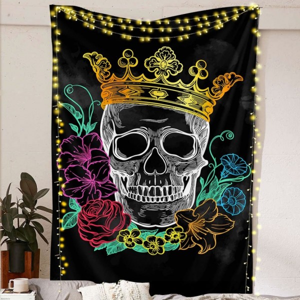 King Skull Tapestry