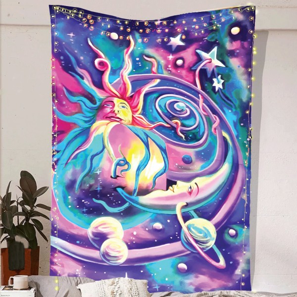 Galactic Sun And Moon Tapestry