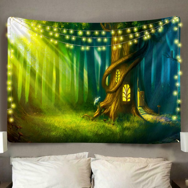 Fantasy Treehouse Tapestry