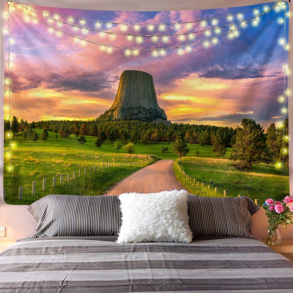 Real Devils Tower 2 Tapestry