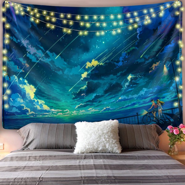 Anime Shooting Stars Tapestry