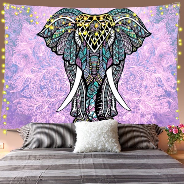 Psychedelic Elephant Tapestry