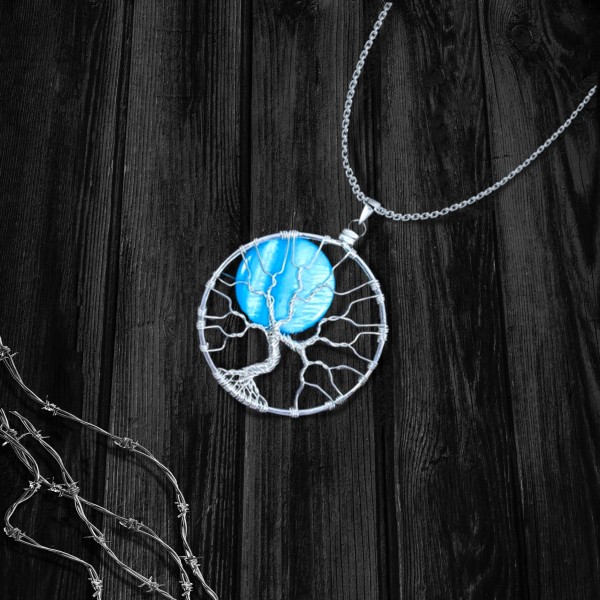 Rising Moon Tree Of Life Necklace